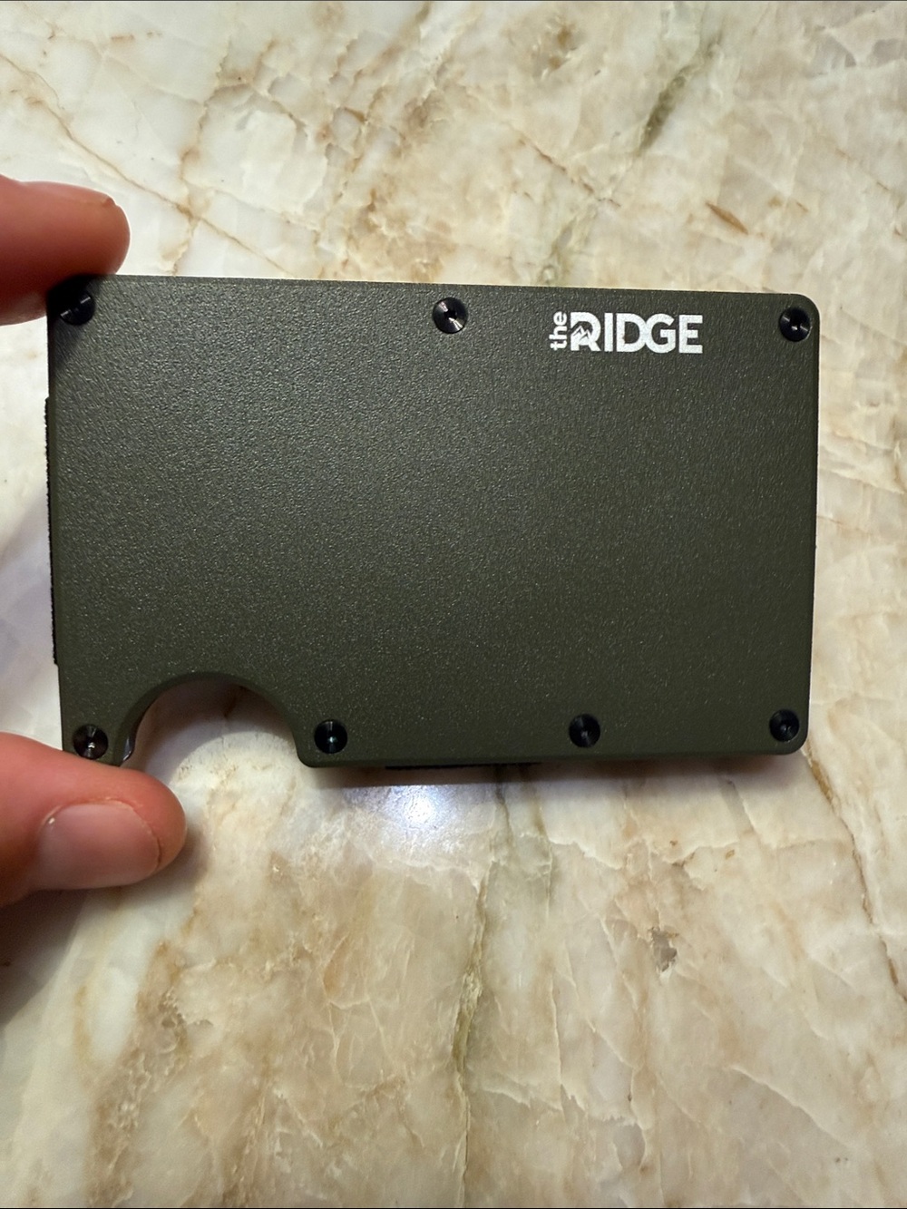 The Ridge Olive Green Money Clip Wallet - The Ridge- NWOT